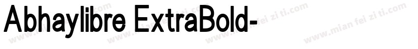 Abhaylibre ExtraBold字体转换